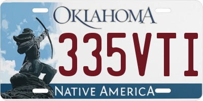 OK license plate 335VTI