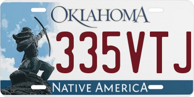OK license plate 335VTJ