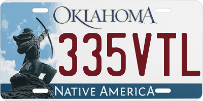 OK license plate 335VTL