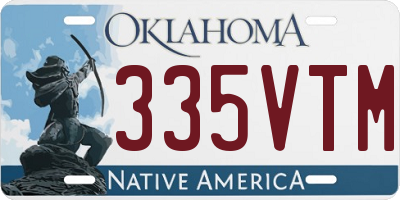 OK license plate 335VTM