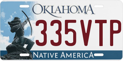OK license plate 335VTP