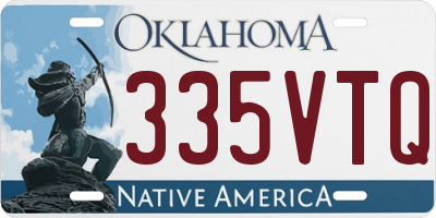 OK license plate 335VTQ
