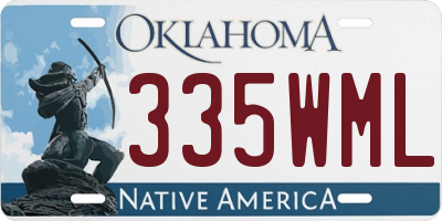 OK license plate 335WML