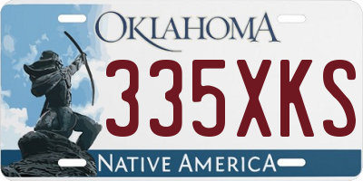 OK license plate 335XKS
