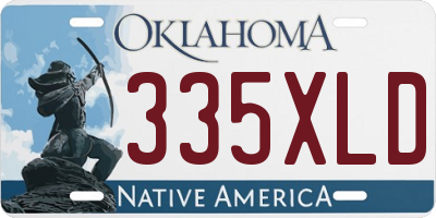 OK license plate 335XLD