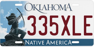 OK license plate 335XLE