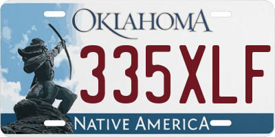 OK license plate 335XLF