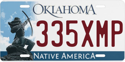 OK license plate 335XMP