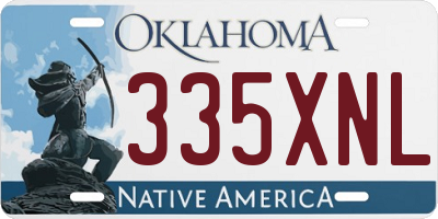 OK license plate 335XNL