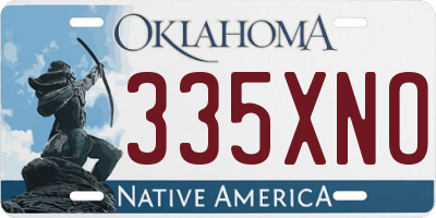OK license plate 335XNO