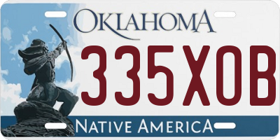 OK license plate 335XOB