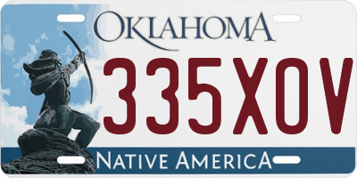 OK license plate 335XOV