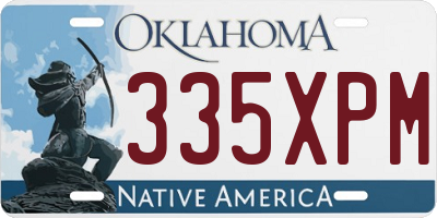 OK license plate 335XPM