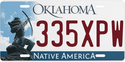 OK license plate 335XPW