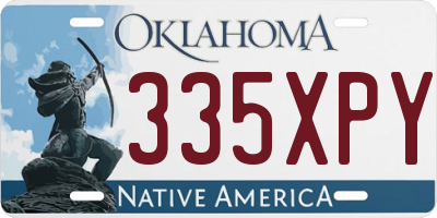 OK license plate 335XPY