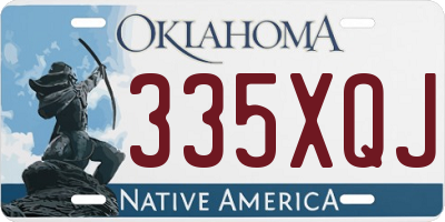 OK license plate 335XQJ