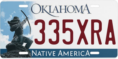 OK license plate 335XRA
