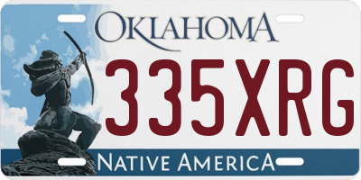 OK license plate 335XRG
