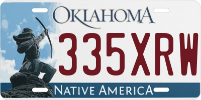OK license plate 335XRW