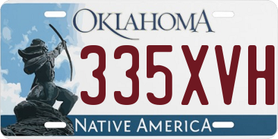OK license plate 335XVH