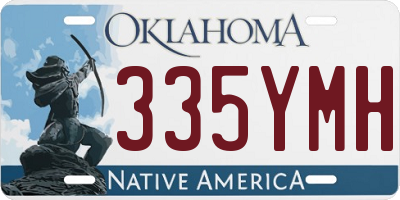 OK license plate 335YMH