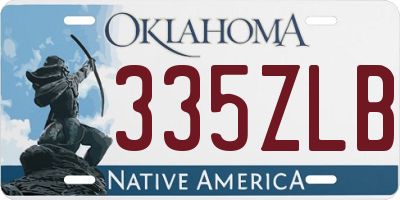OK license plate 335ZLB
