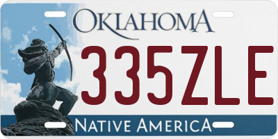 OK license plate 335ZLE