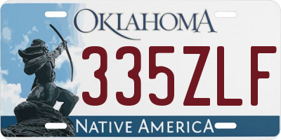 OK license plate 335ZLF