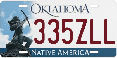 OK license plate 335ZLL