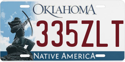 OK license plate 335ZLT