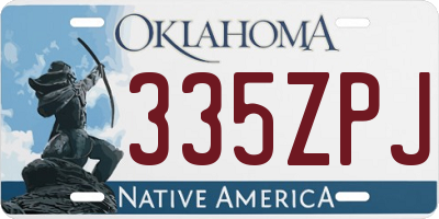 OK license plate 335ZPJ
