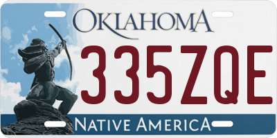 OK license plate 335ZQE