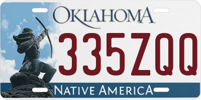 OK license plate 335ZQQ