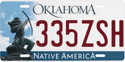 OK license plate 335ZSH