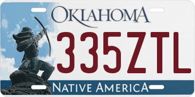 OK license plate 335ZTL