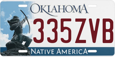 OK license plate 335ZVB