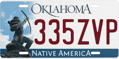 OK license plate 335ZVP