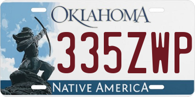 OK license plate 335ZWP