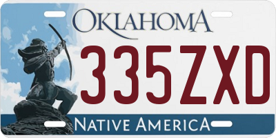 OK license plate 335ZXD