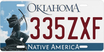 OK license plate 335ZXF