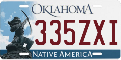 OK license plate 335ZXI