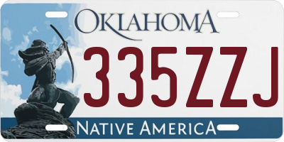 OK license plate 335ZZJ