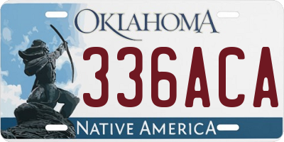 OK license plate 336ACA