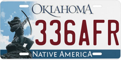 OK license plate 336AFR