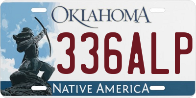 OK license plate 336ALP