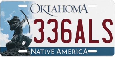 OK license plate 336ALS