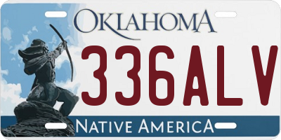 OK license plate 336ALV