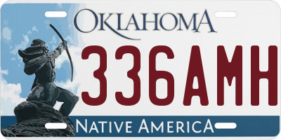 OK license plate 336AMH