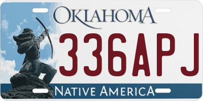 OK license plate 336APJ