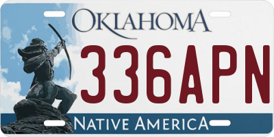 OK license plate 336APN